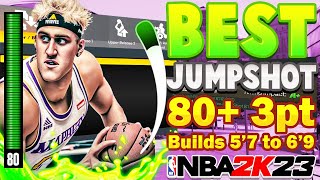NBA 2K23 BEST JUMPSHOT IN NBA 2K23 BUILDS BETWEEN 5&#39;7&quot; &amp; 6&#39;9&quot; 80+ 3PT after the patch
