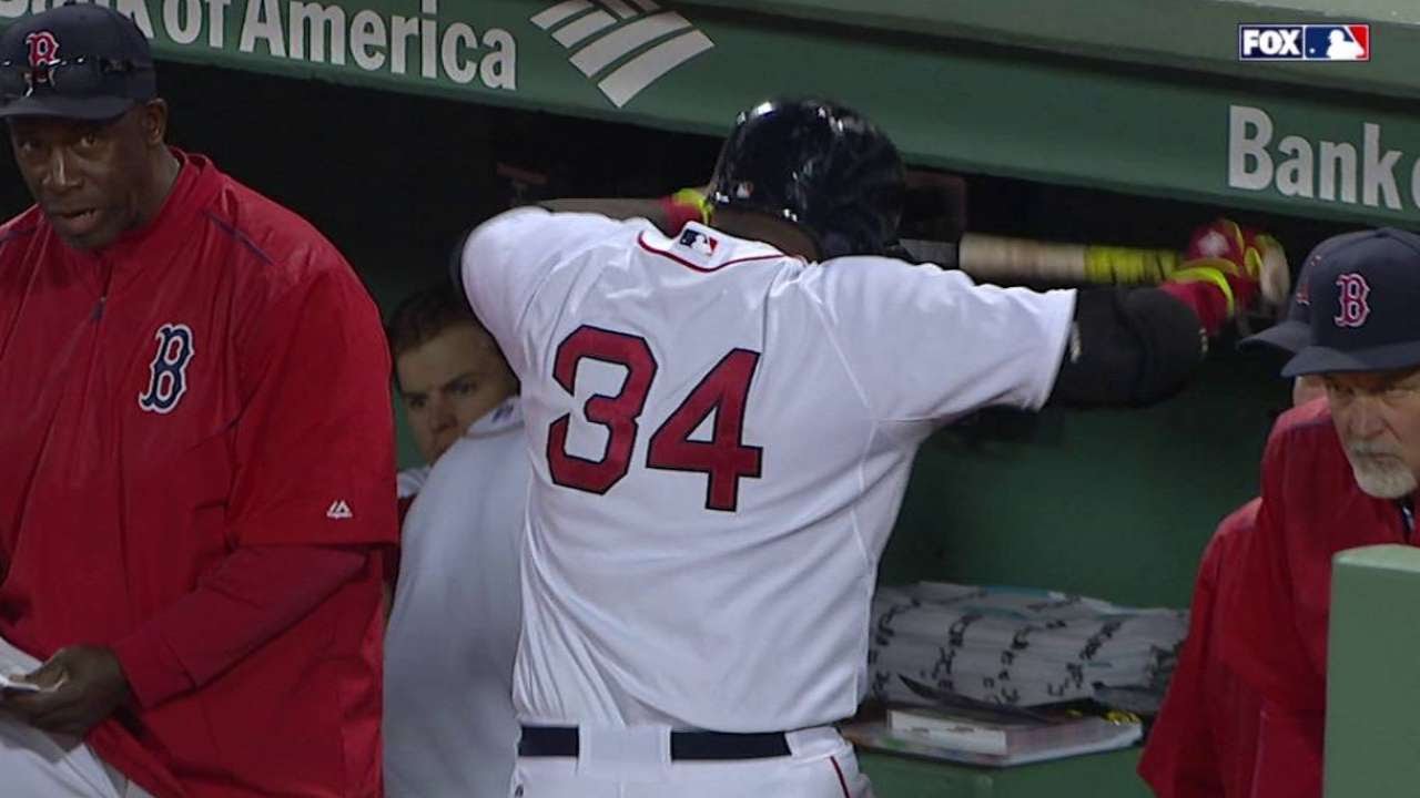LAABOS Ortiz breaks bat over knee after fly out YouTube