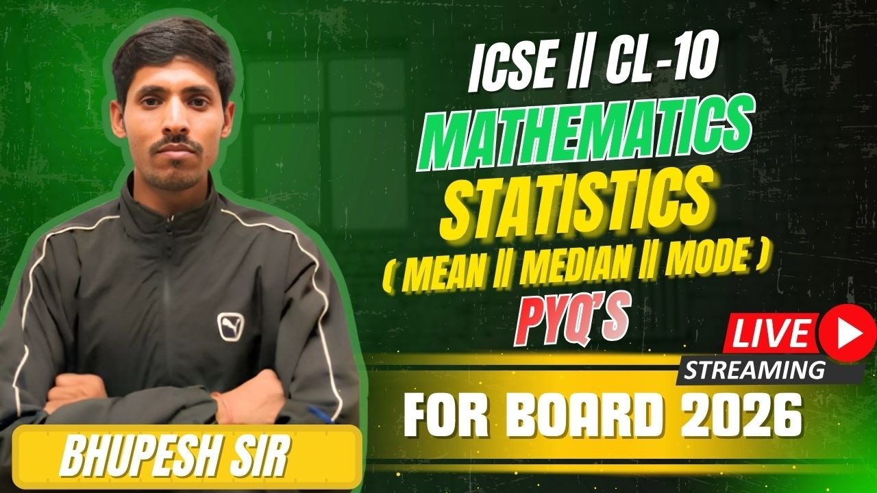 STATISTICS( MEAN , MEDIAN, MODE) || MCQ'C || CL-10TH || ICSE || FOR BOARD EXAM 2026#problems_beater