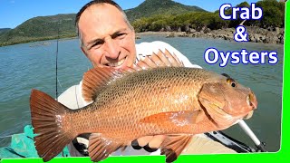 Mini inflatable boat &amp; Mother ship - 2 days Fishing - Catch and Cook EP.585
