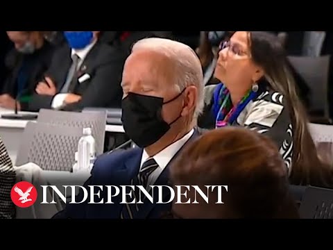 Joe Biden accused of falling asleep during Cop26 climate summit speeches