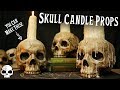 DIY Halloween Skull Candle Props (Super easy to make!)