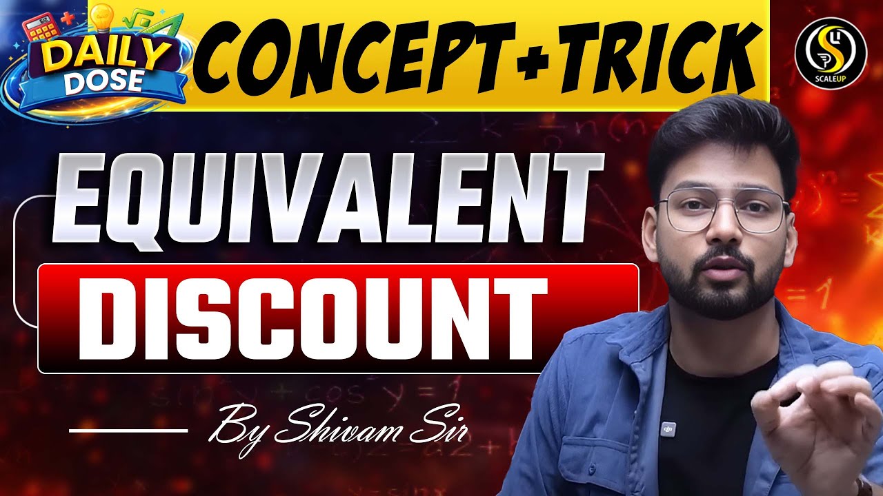 Equivalent Discount Short Trick 🔥 | Profit & Loss | RRB Group D & SSC GD Maths | Shivam Sir