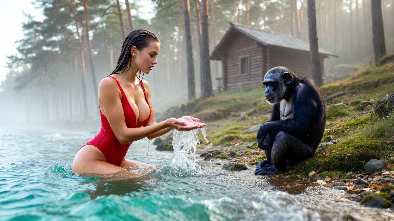 Solo Survival Camping on a Deserted Island: Building Shelter, Stream Bath, and Unexpected Dangers