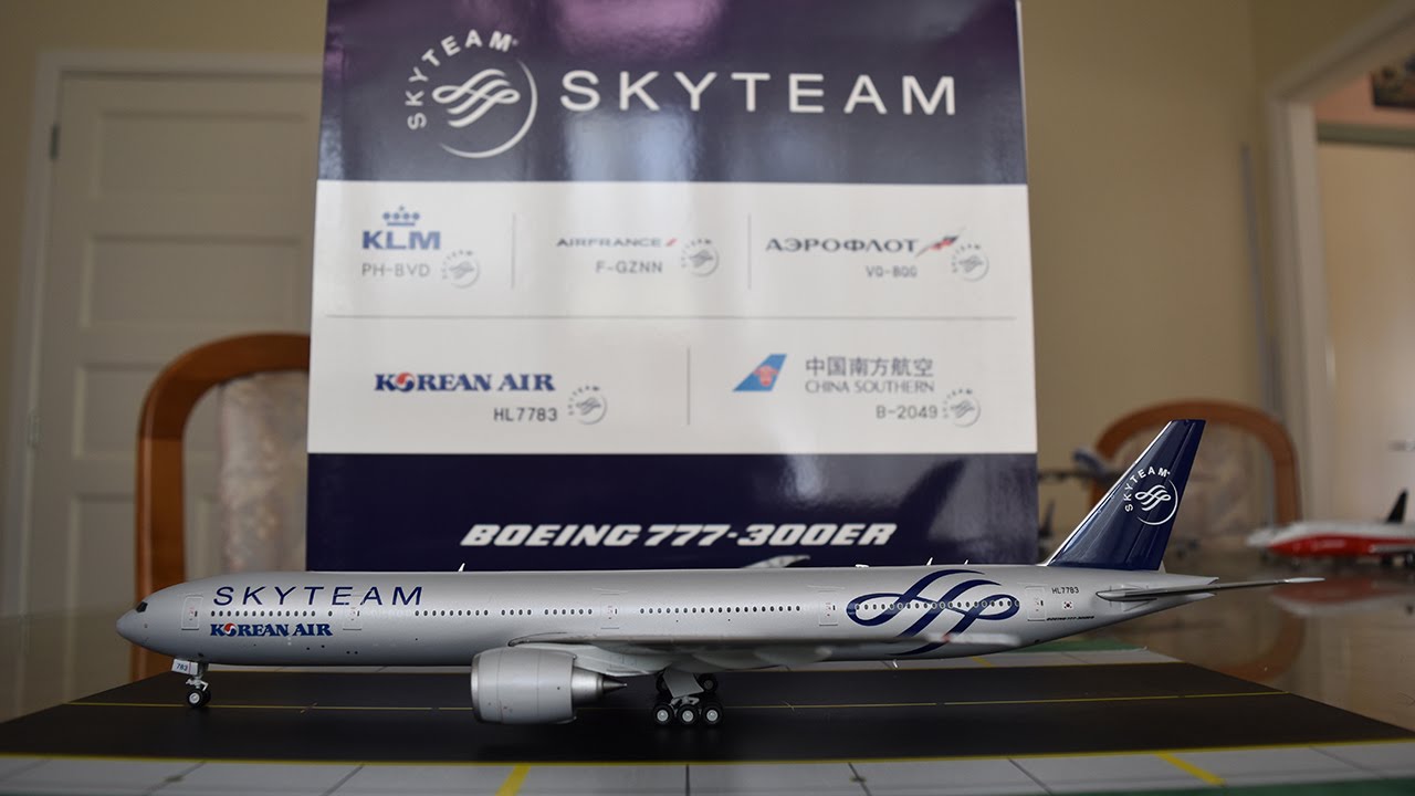 JC Wings 1 200 Korean  Air 777 300ER SkyTeam Unboxing and 