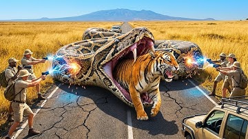 Hero Rescue Team Saves Bengal Tiger From a Terrifying Giant Python Attack | Animal Rescue