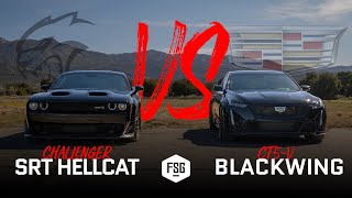 CT5V Blackwing VS Hellcat Challenger (SUPERCHARGED V8 SHOWDOWN)