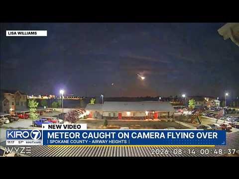 Meteor caught on camera flying over