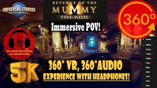 Revenge of the Mummy The Ride, Immersive VR! - Universal Studios Hollywood [5K 360° | 360° Audio]