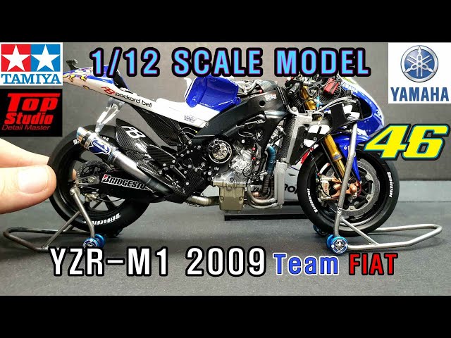 1/12 TAMIYA YAMAHA YZR-M1 2009 winner valentino rossi with