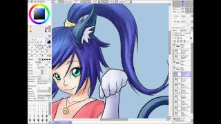 Nyaa~ [Speed Paint] Paint Tool SAI [vector layers]