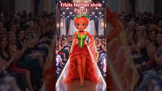 fruits feshion show #ai  #aishorts  #ai video #shorts #ytshorts  #cartoon  #fruit  #rampwalk
