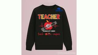 Kansas City Chiefs Teacher Apple Teach Love Inspire Trendy Shirt screenshot 4