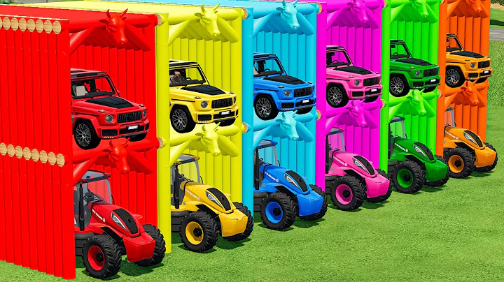 Transporting With Colors | BRABUS Car Transport With Mini Tractors In Fs22 | Farming Simulator 22 