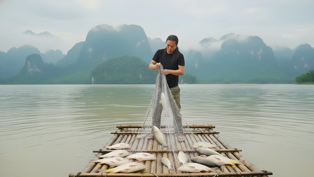 Skills in fishing with nets, foraging for wild food - Weaving bamboo baskets, surviving on the river