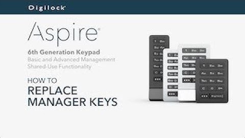 How to Replace Manager Keys | Aspire Keypad | Shared Use