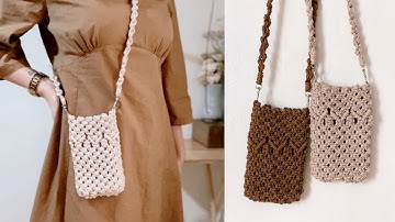 DIY Macrame Mini Bag | Phone Bag | Mini Sling Bag | Easy Tutorial