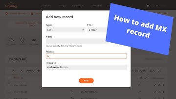 How to add MX Record?
