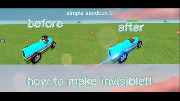 simple sandbox 2 | how to make invisible