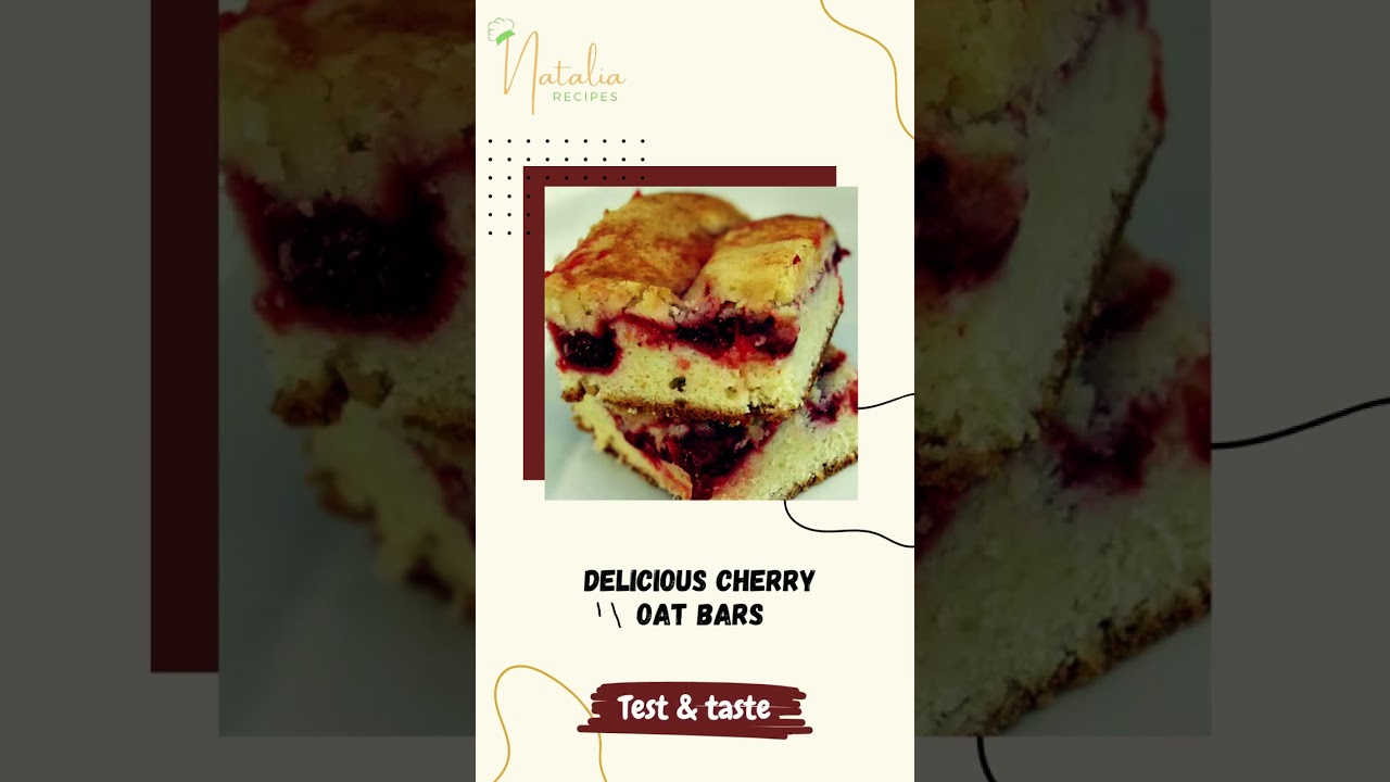 Simple and Delicious Cherry Oat Bars