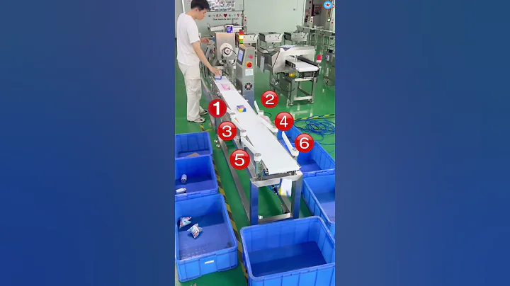 Weight sorting machine with 6 stages #weightchecker #checkweigher #factory