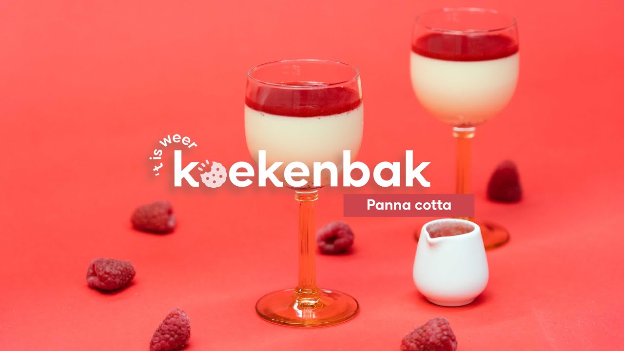 KOEKENBAK: Panna cotta met frambozencoulis