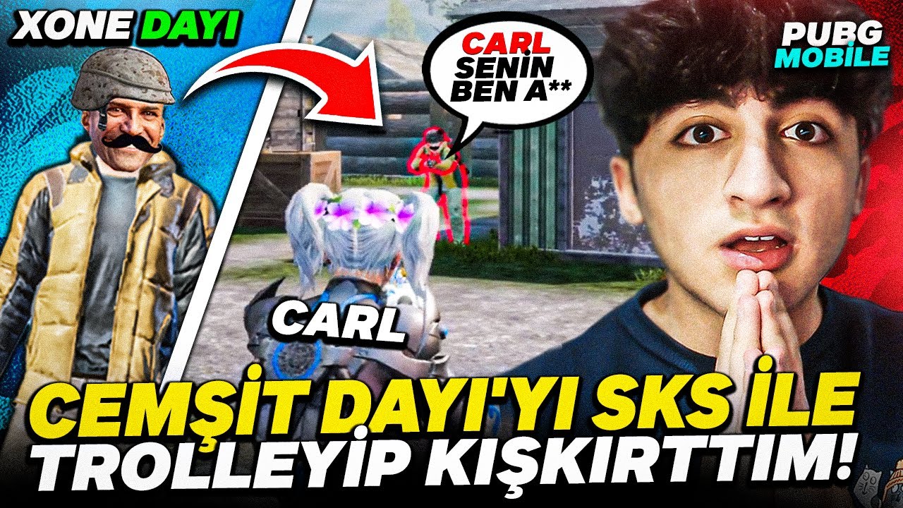 CEMŞİT DAYI'YI SKS İLE TROLLEYİP KIŞKIRTTIM! 😱 ( SİNİRİNDEN KÜFÜR ETTİ! 😂 ) – PUBG Mobile