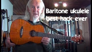 Clever trick with a baritone ukulele chords