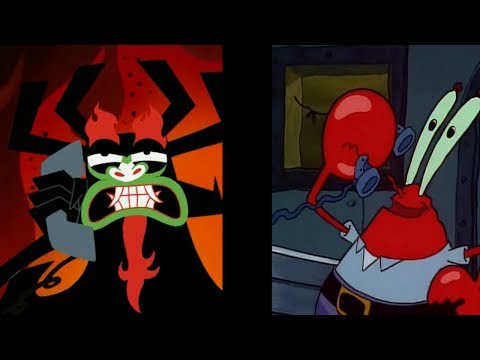 Aku orders Pizza from the Krusty Krab