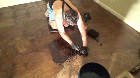 How to Get Old Leather Looking Concrete Stained Floors