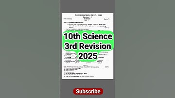 10th Science 3rd Revision 2025 Question Paper #exam