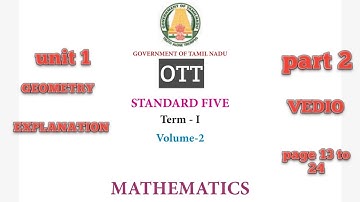 5 th std samacheer maths English medium , term 1,unit 1, geometry, part 2 vedio.