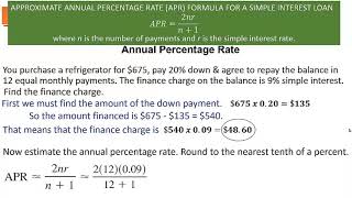 MATH 110 Sec11.3 (F2020): Credit Cards and Consumer Loans
