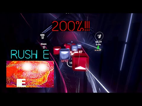 SO I PASSED RUSH E ON 200% SPEED IN BEAT SABER....