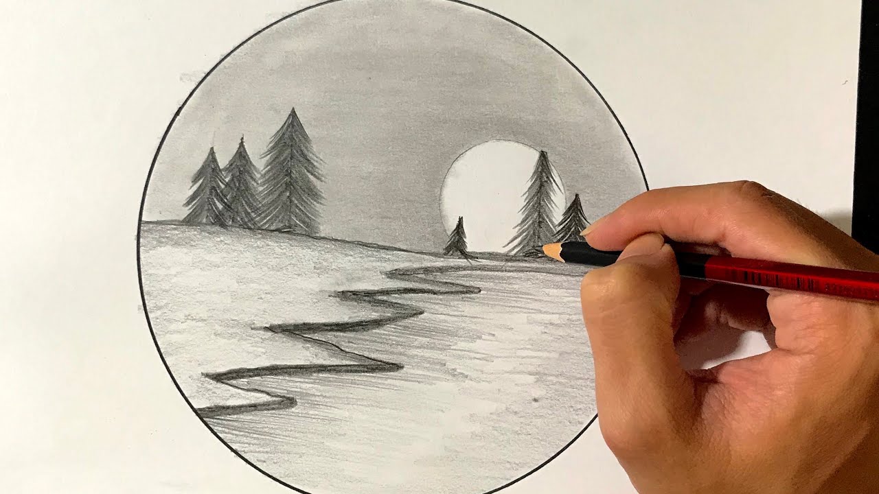 CÁCH VẼ TRANH PHONG CẢNH BIỂN ĐƠN GIẢN BẰNG BÚT CHÌ  HOW TO DRAW LANDSCAPE   Dạy vẽ bằng bút chì  YouTube