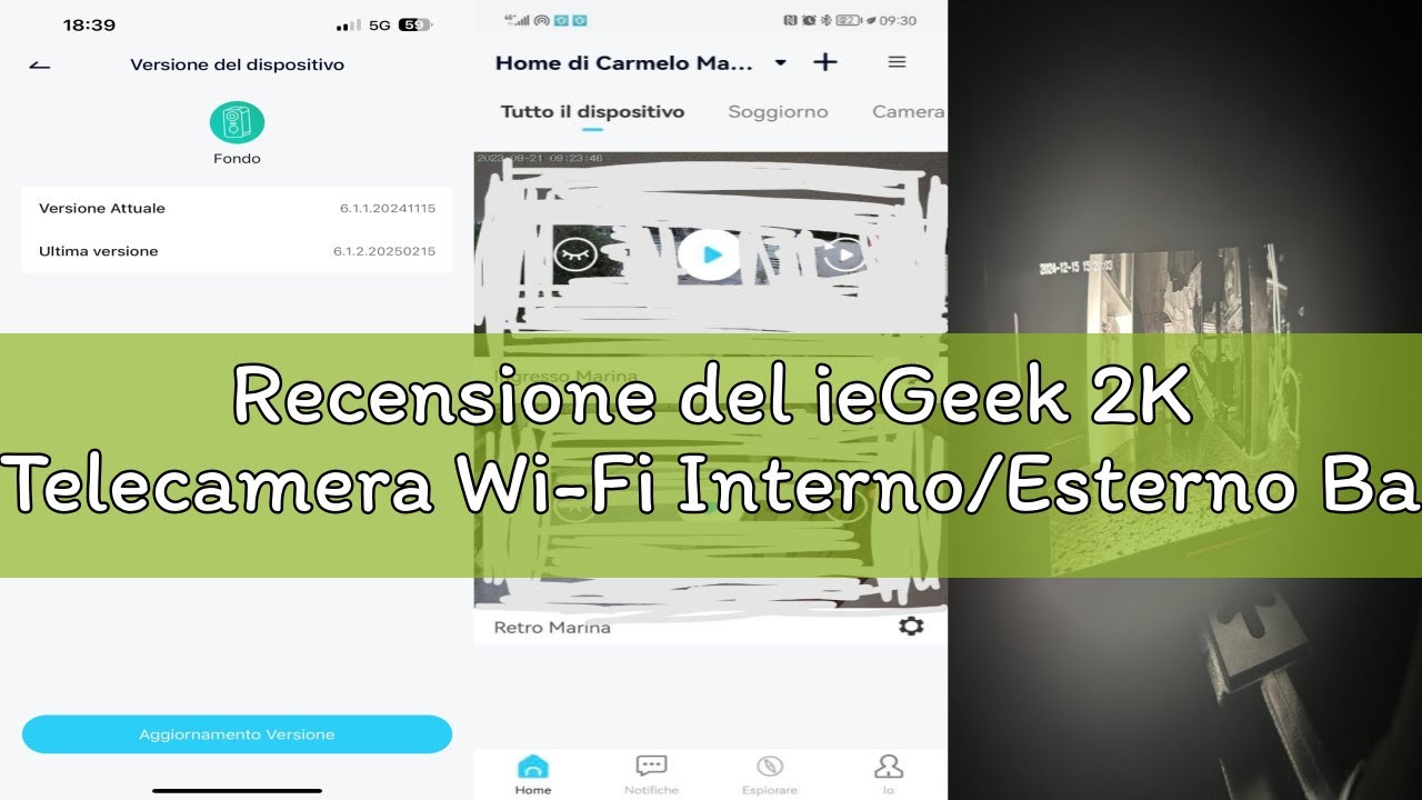 Recensione del ieGeek 2K Telecamera Wi-Fi Interno/Esterno Batteria Senza Fili, Videocamera con Faro