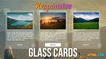 Responsive Glass Cards HTML CSS