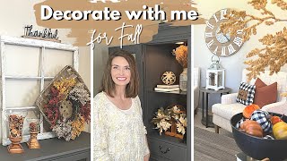 SIMPLE COZY FALL DECORATING IDEAS | FALL DECORATE WITH ME | Fall home office styling