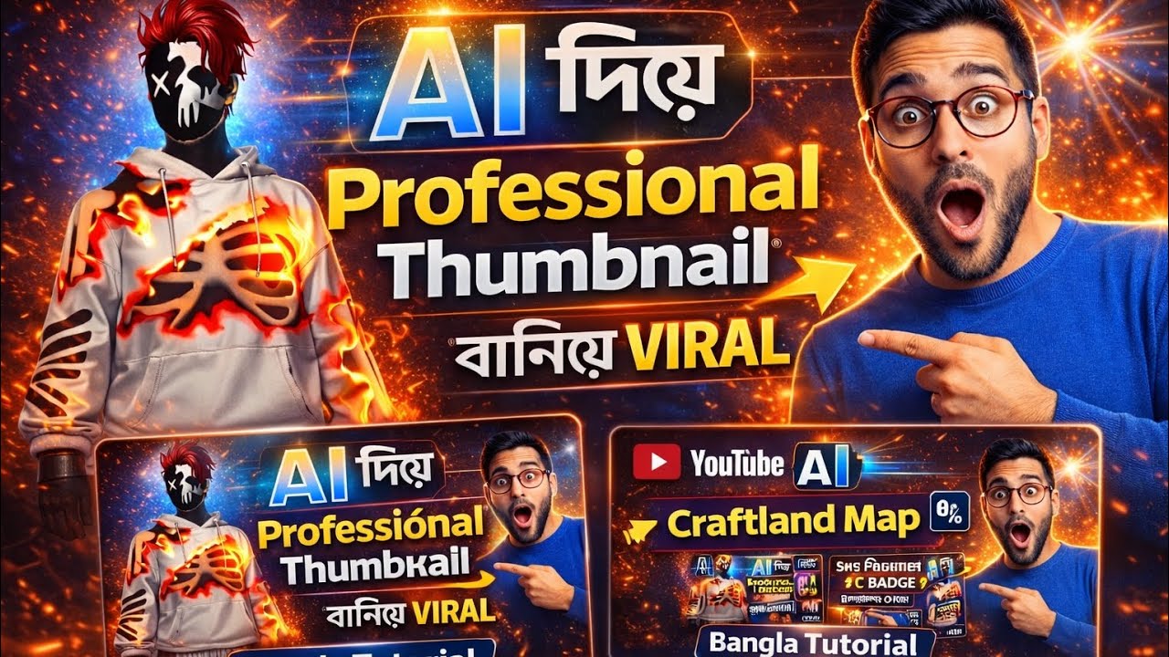 AI দিয়ে Professional Thumbnail 😱 (Viral Trick)