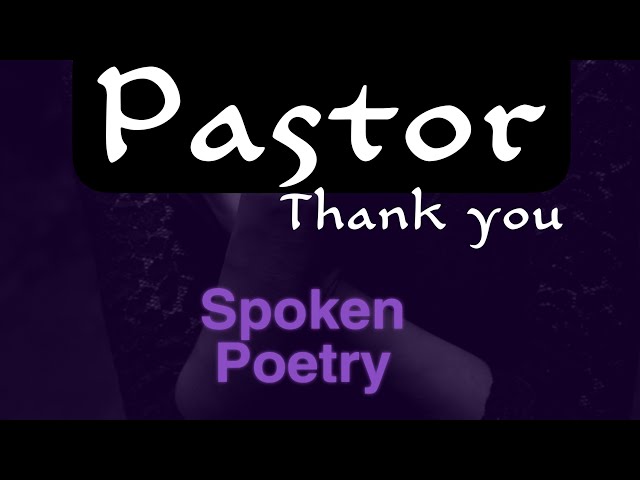 thank you pastor poems