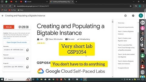 Creating and Populating a Bigtable Instance ||GSP1054 #new lab very short solution May 2024#arcade