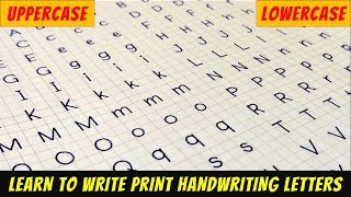 How to write print handwriting letters |  Lowercase and uppercase | Print handwriting practice