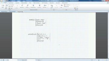 9. Mathcad Programming