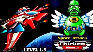 Space Attack Chicken Shooter Gameplay 1-5 screenshot 5