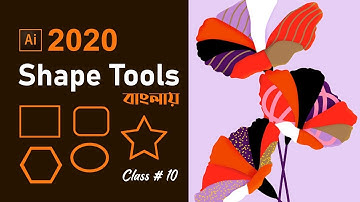 Adobe Illustrator Tutorials : Shape Tools | Rectangle,Rounded,Ellipse,Polygon,Star Tools | Class #10