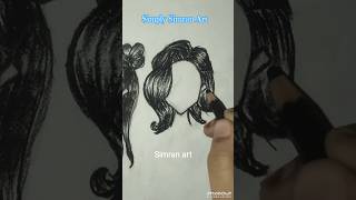 Easy Girls Hairstyle Drawing Tutorial ✨ Beautiful Hair Sketch Ideas. #art #stepbystep #quickdrawing.