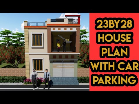 23*28 House Plan With Car Parking || 23by28 Me Ghar ka Naksha