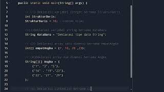 Tutorial belajar deklarasi variabel,array,&linkedlist di Java (tugas struktur data)