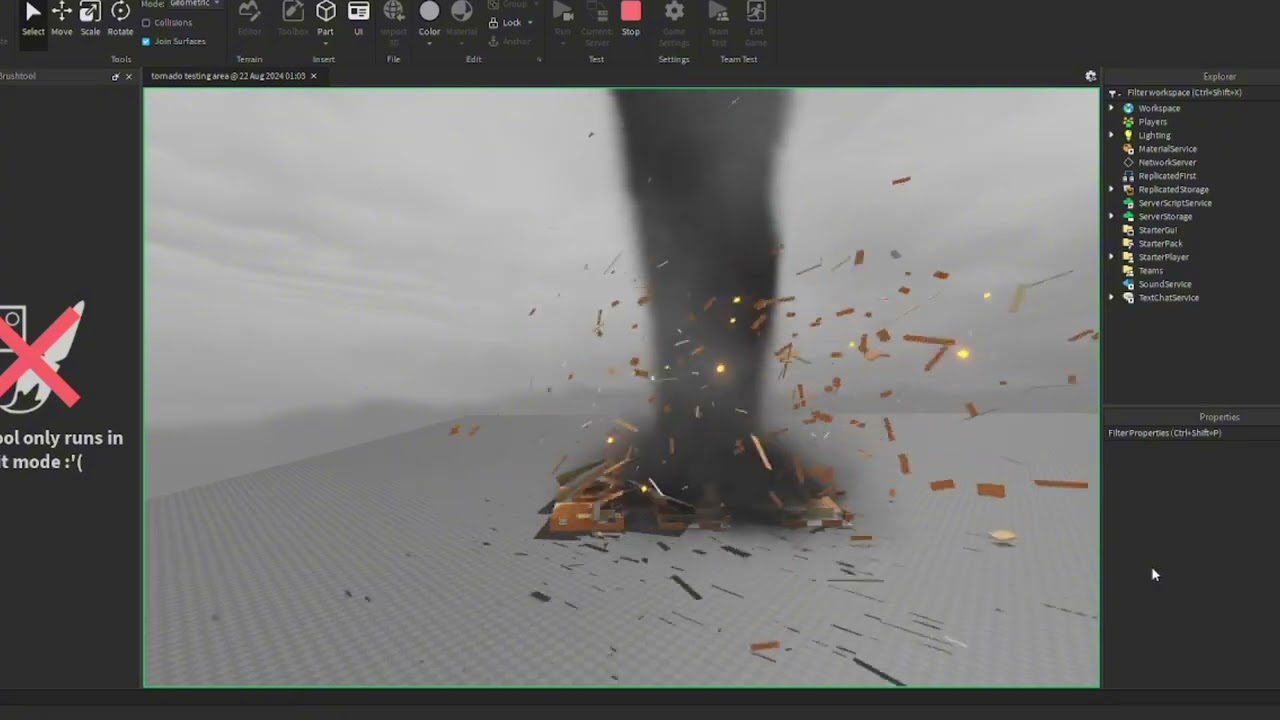 Roblox Studio Tornado Physics YouTube 