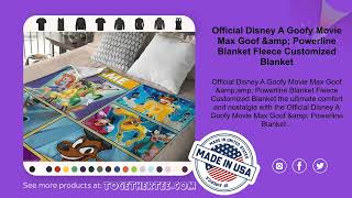 Official Disney A Goofy Movie Max Goof &amp;amp; Powerline Blanket Fleece Customized Blanket